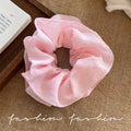 Summer sweet and gentle light blue oversized four-layer ruffle trim scrunchie - 2025 new hair accessory