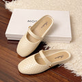 Baotou half slippers for women 2025 summer new arrivaloutweark-stylefrench evening styleeleganteasiest for match single shoes half bag sandals