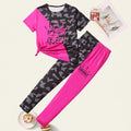 wholesale kids' pajama sets, short-sleeved and long-pant style, lightweight for spring and autumn, a hot-selling item in europe and america, direct from the manufacturer