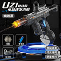 Explosive fire uzi manual and automatic electric water gun automatic water grabbing uzi linked burst light water gun