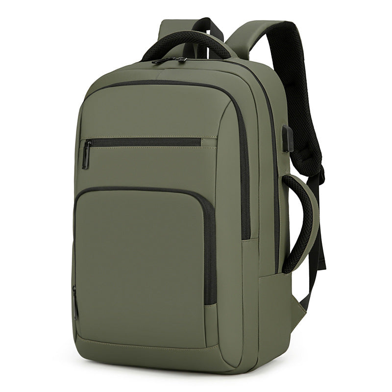 Spring new lightweight USB charging socket computer bag large capacity simple men's backpack casual business