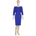 e-commerce african foreign trade  clothing fashion professional ol large size women's clothing half length sleeve dress belt