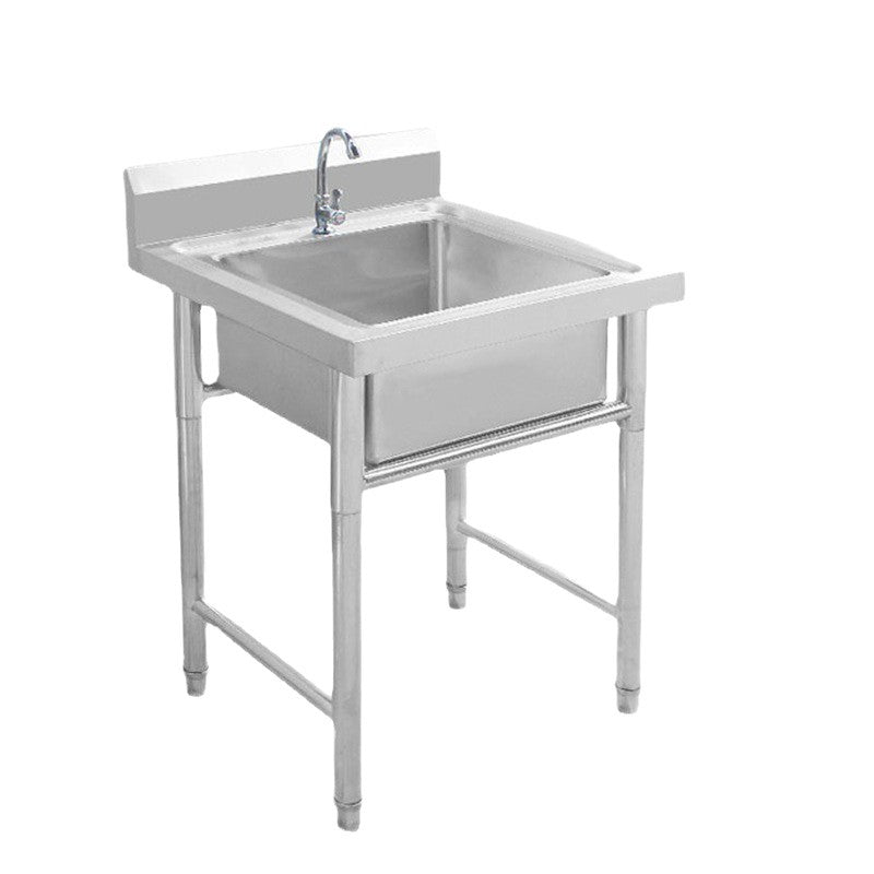 For homestainless steel sink single double three pool disinfection pool washbasin dishwashing kitchen restaurant commercial with bracket