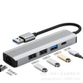 type-c docking station usb hub3.0 converter notebook driver-free network card five-in-one docking station