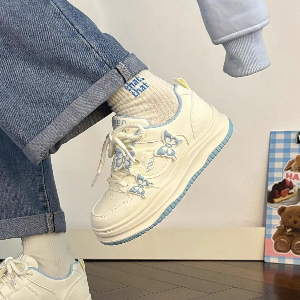 Girls' casual shoes - versatile & stylish - new spring/autumn  collection - kids' athletic shoes - butterfly design - student sneakers