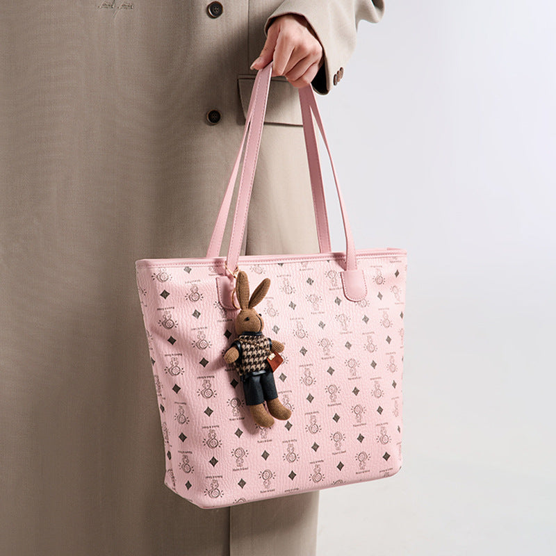 Large capacity tote bag for women - 2025 new arrival, versatile shoulder bag, premium quality handbag, printed tote