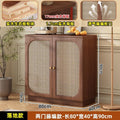 Medieval style sideboard for home small apartment living room solid wood tea cabinet casual rattan storage cabinet storage cabinet