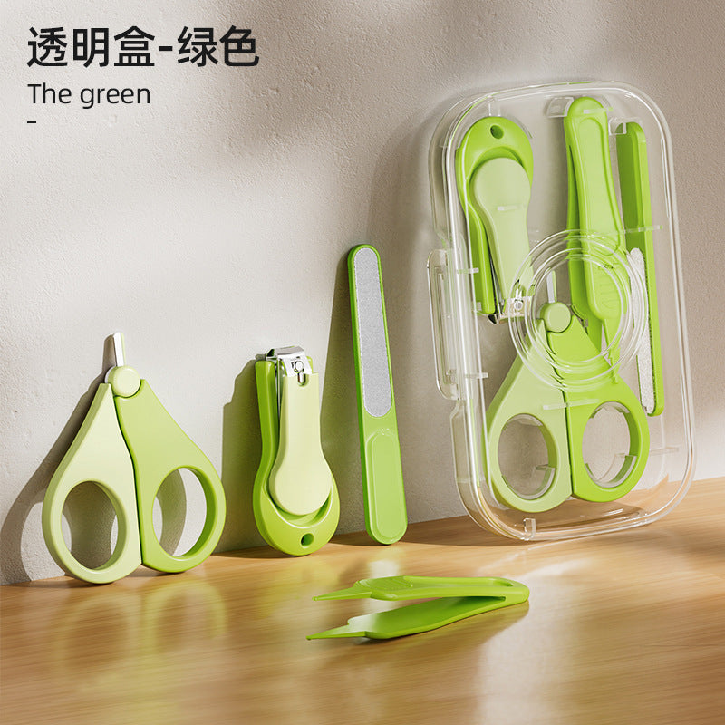 Baby nail clipper set - newborn & infant nail clippers with nail file - anti-pinching safety design