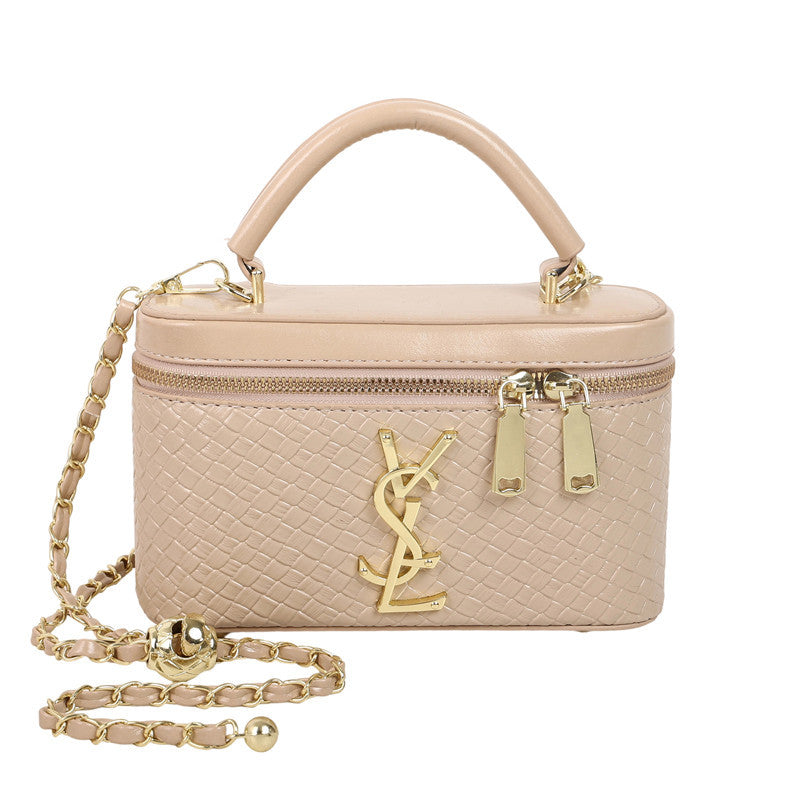 Cross-border French niche portable box bag women's summer diamond chain small square bag fashion commuter messenger mouth red envelope