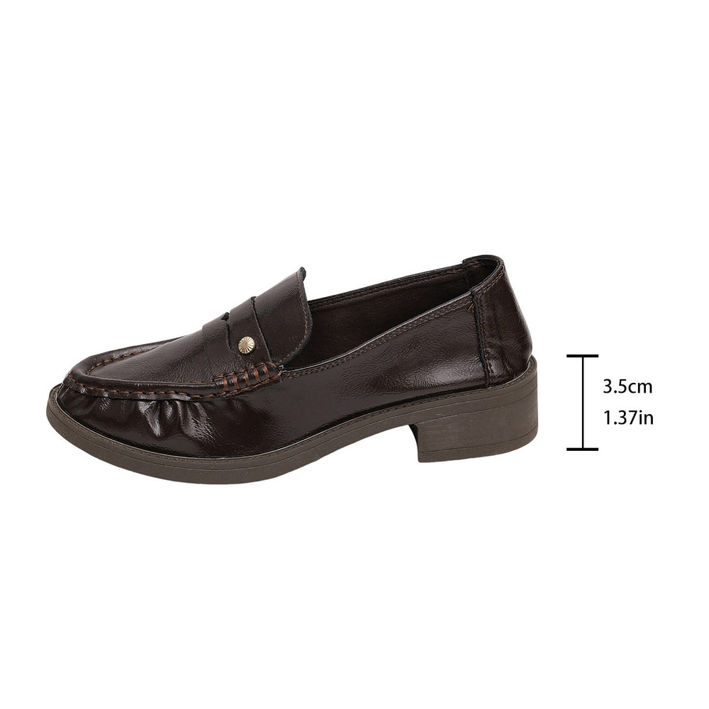 plus sizenew arrivalsense of design slip-on loafers women's retro british style pleated slip-on flats wholesale