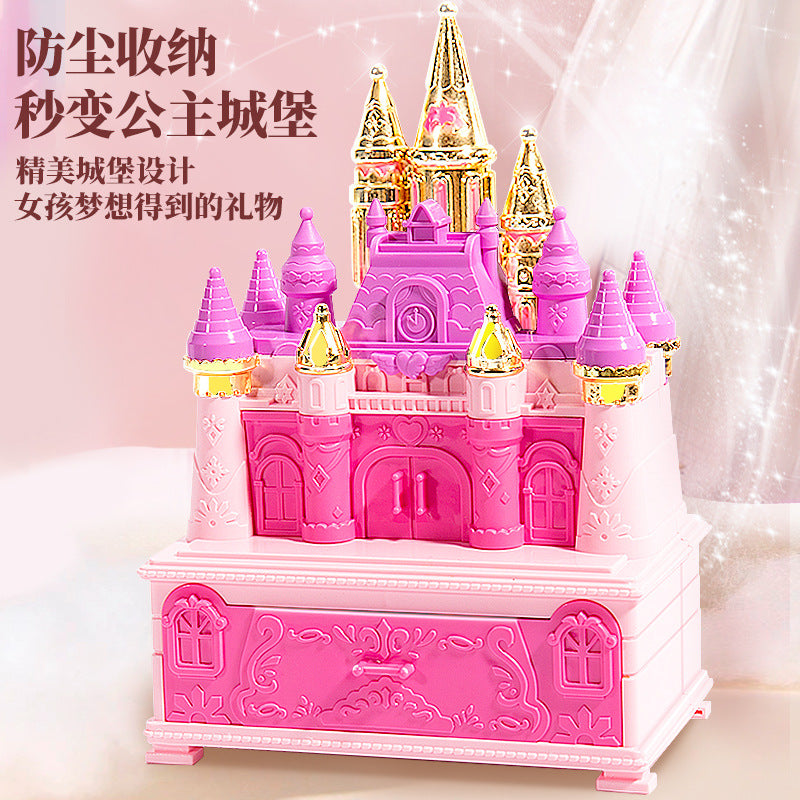 Kids' makeup table playset toy - nail polish, princess makeup box, pretend play, parent-child interaction