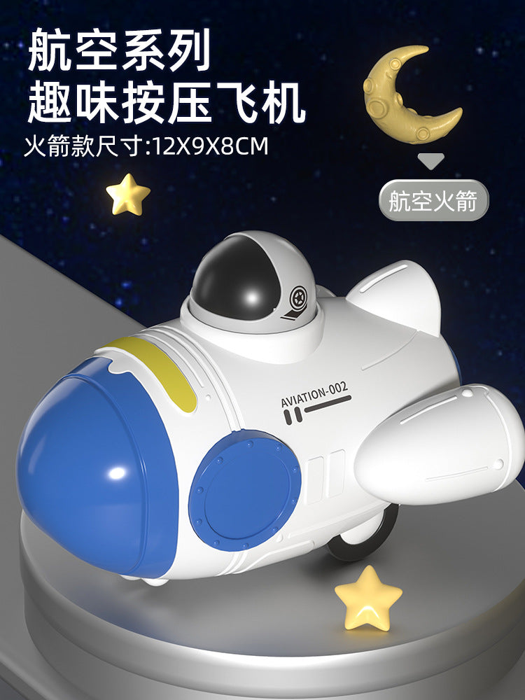 hot-selling press aerospace pull-back inertia car animal baby educational kids toys for boys and girls night market stalls