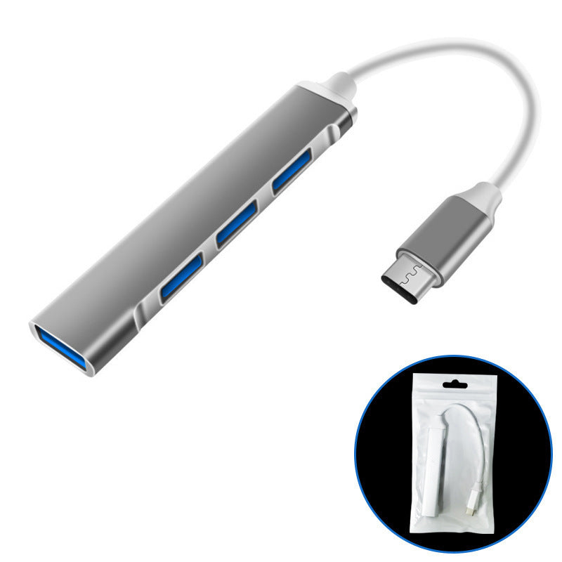Type-c hub 4-in-1 expansion dock for computers and tablets - usb hub with high-speed data transfer for usb drives