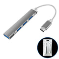 Type-c hub 4-in-1 expansion dock for computers and tablets - usb hub with high-speed data transfer for usb drives