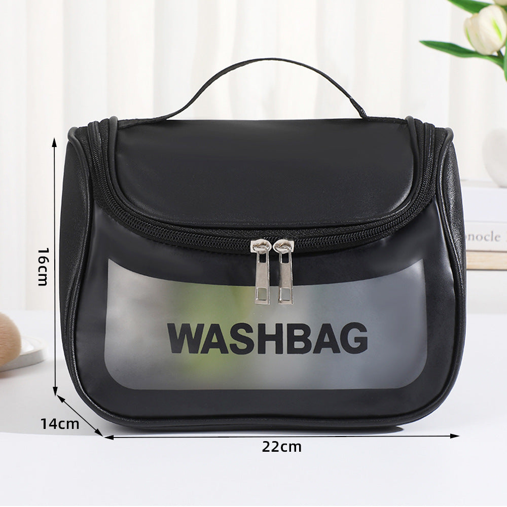 Wash storage bag Premium waterproof single-layer cosmetic bag Portable large-capacity transparent travel cosmetic storage bag