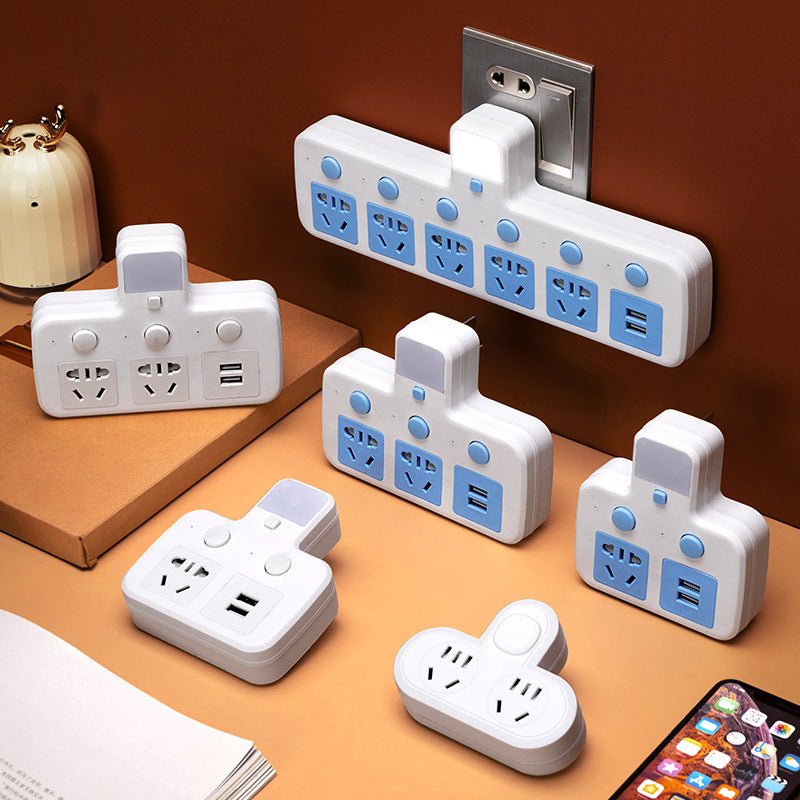 Multi-function usb converter socket panel multi-outlet power strip extension cord dormitory student power strip home use