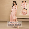 European and american style cross-border e-commerce custom teenage clothing sundress, satin high-end niche dress, elegant and romantic