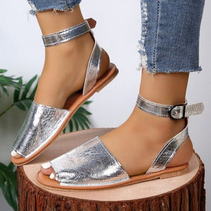 Fish mouth flatscasualfashionplus size beach sandals women summernew arrivalsoft bottomexportretro sandals
