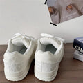 Niche platform white sneakers for women, 2026 new summer ins trendy retro versatile bread shoes, athletic casual skate shoes