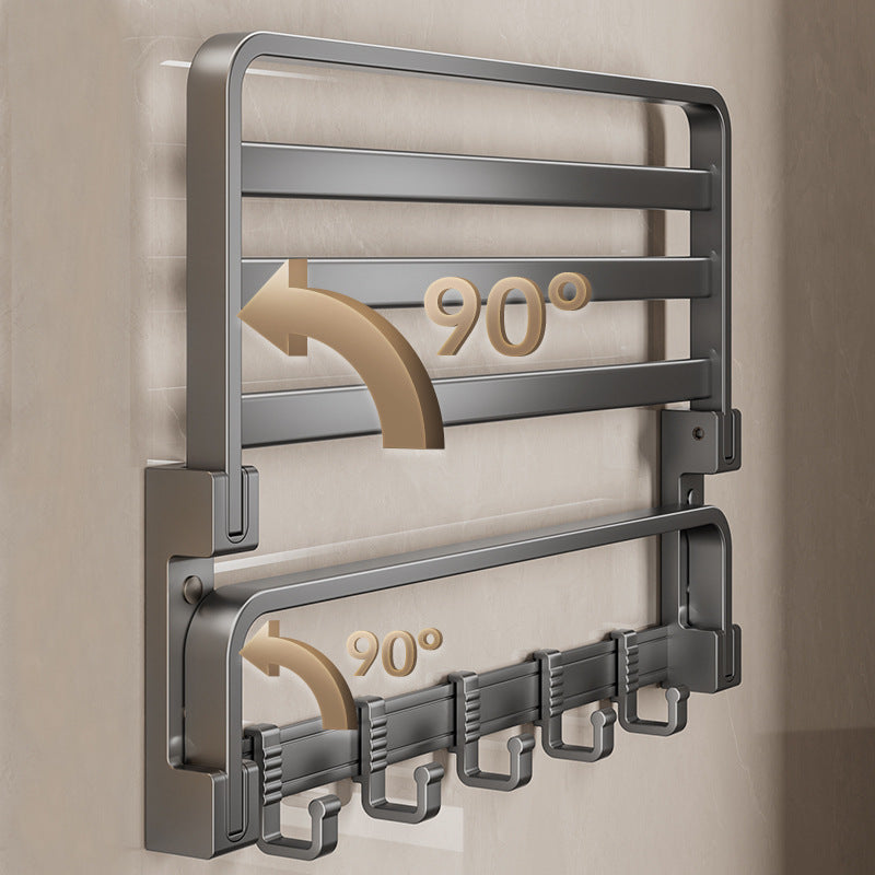 Bathroom towel rack, punch-free bathroom storage rack, hardware bathroom hanging rack, wall-mounted bathroom towel rack