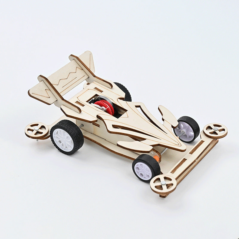 Pull the wire trolley pull back car STEM maker puzzle creative invention technology small production scientific experiment assembly teaching aids
