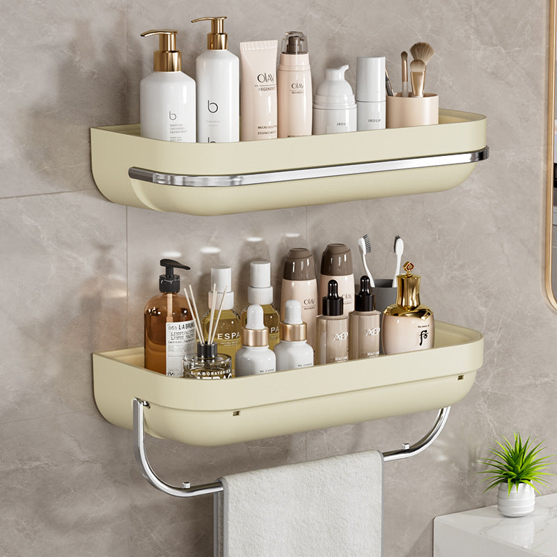 No-drill wall-mounted shelf - bathroom vanity organizer, light luxury storage for washbasin and sink