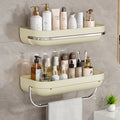 No-drill wall-mounted shelf - bathroom vanity organizer, light luxury storage for washbasin and sink