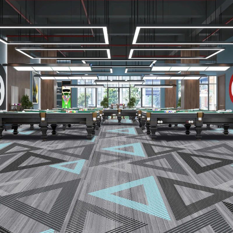 Custom billiard hall carpet - full coverage, printed design, large area, hotel & commercial billiard room nylon fire-retardant b1 carpet