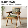 Scandinavian solid wood for home rattan balcony dining chair stool backrest b&b casualcasual rattan chair chandigarh chair