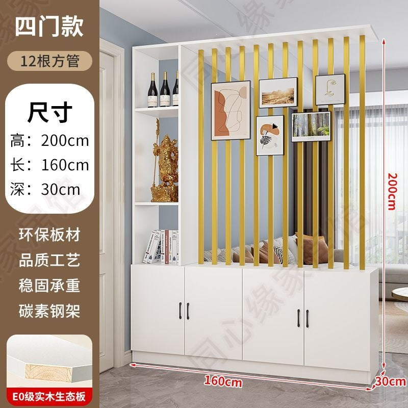Entrance door shoe cabinet, entrance cabinet, all-in-one screen partition, living room cover, wine cabinet, storage rack, prosperous decoration cabinet
