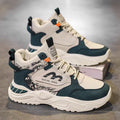 Men's fashion sneakers 2025 new winter high-top running shoes, trendy brand for teens, versatile height-increasing dad shoes