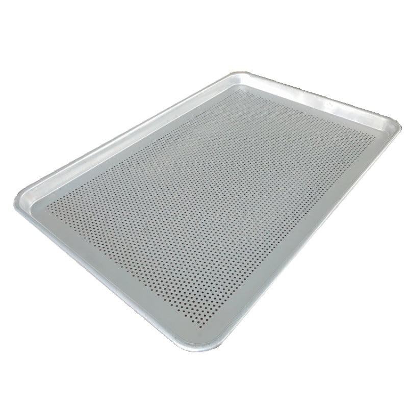 Commercial aluminum alloy rectangular oven baking pan, non-stick anodized, perforated bread cake baking tray, 60*40 cm