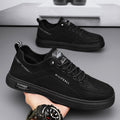 Men's slip-on loafers - spring breathable aviator casual shoes - men's athletic flat shoes - non-slip waterproof white leather shoes