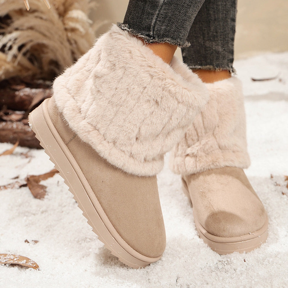 Exportfashionplus size cuffed stuffed mouth thick sole snow boots for women winternew arrivalfleece-linedthickened slip-on cotton boots