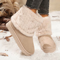 Exportfashionplus size cuffed stuffed mouth thick sole snow boots for women winternew arrivalfleece-linedthickened slip-on cotton boots