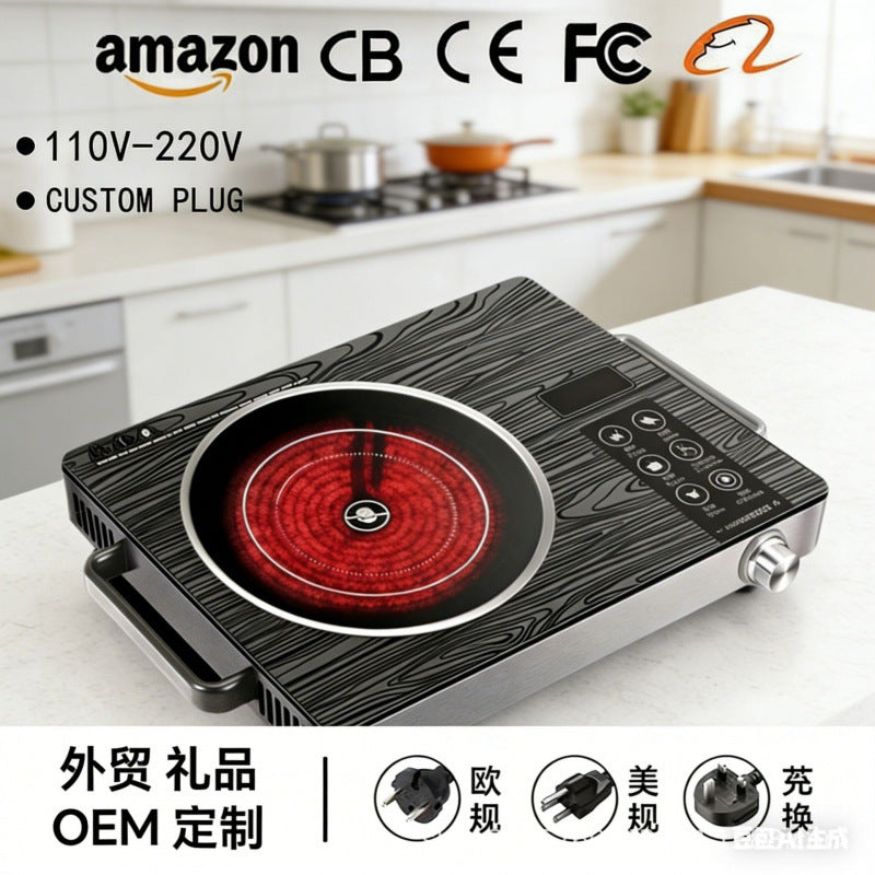 wholesale ceramic stove for home light wave stove high power english version tea stove touch english foreign trade small household appliances