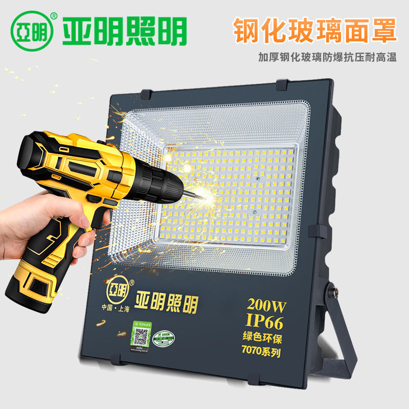 Yaming lighting LED floodlight, factory stadium bridge construction site lighting floodlight outdoor super bright lighting
