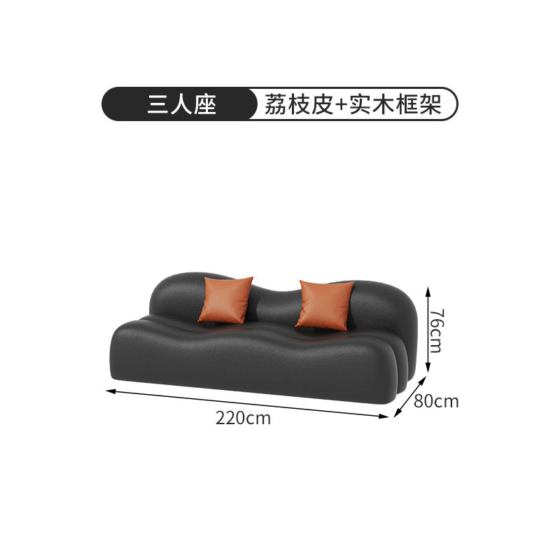 new leather reception desk wave rest area lounge seating for salon, office, and nordic living room