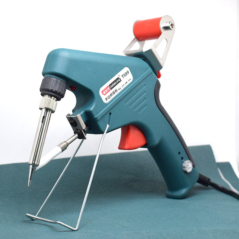 120W solder gun electric soldering iron manual tin delivery tin soldering pen household constant temperature solder gun tin 80W adjustable temperature