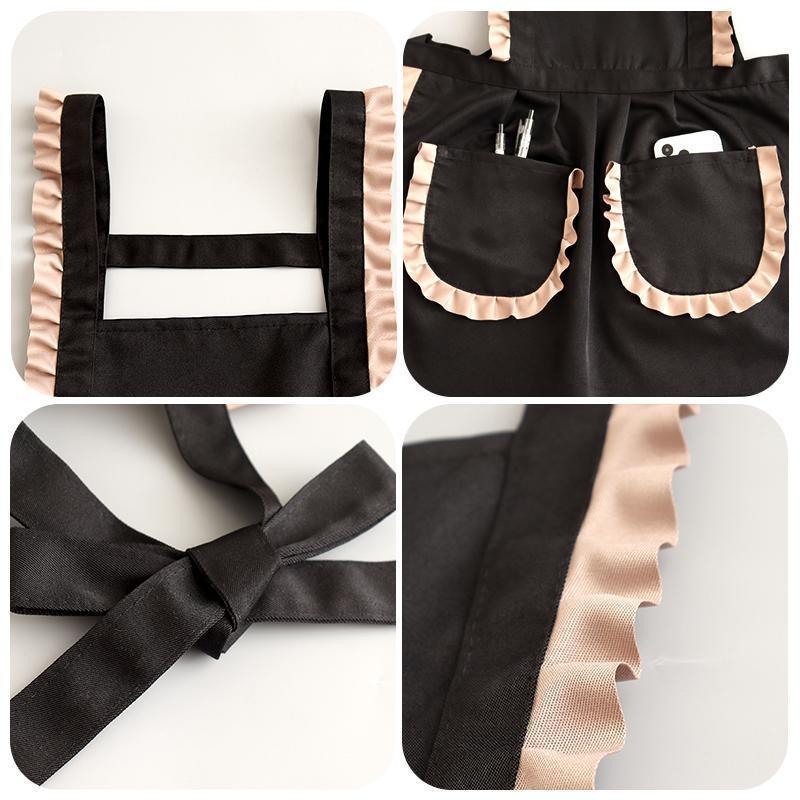 Beautiful and breathable work apron - modern minimalist design for women, suitable for home kitchen, office, cotton fabric, durable workwear, nail salon