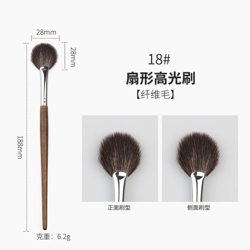 Professional makeup brush set with wooden handles - cangzhou full set: soft blush brush, foundation brush, contour brush, eyeshadow brush, and more