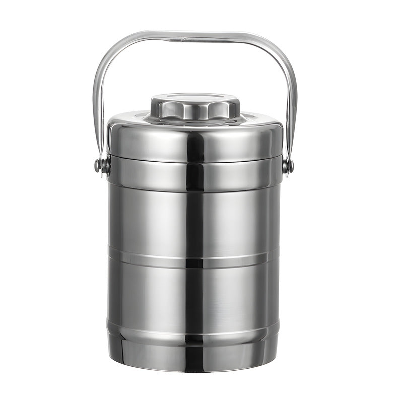 Stainless steel vacuum insulated lunch box - large capacity, portable, multi-compartment, student bento box, insulated food container