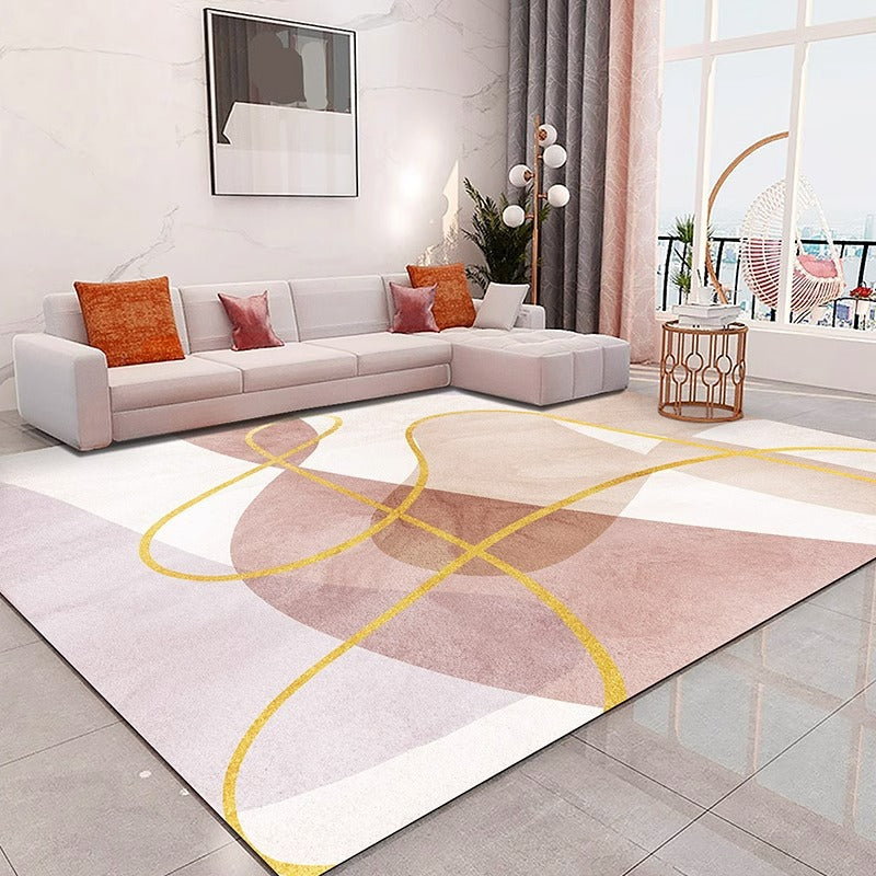 Carpet living room scandinavianins style simple modern bedroom room sofa coffee table floor mat large area full floor for home