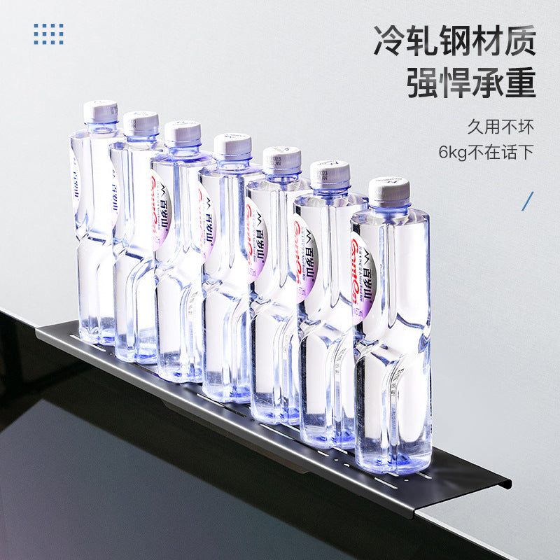 No punching cold rolled steel TV set-top box rack invisible storage artifact box router bracket wall bracket