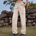 Fashionexport women's clothing cross-border independent station  new elastic waist denim workwear casual pants pants trend
