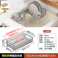 Retractable kitchen 304 stainless steel sink drain basket drain rack basin in basin wash basin sink dish rack