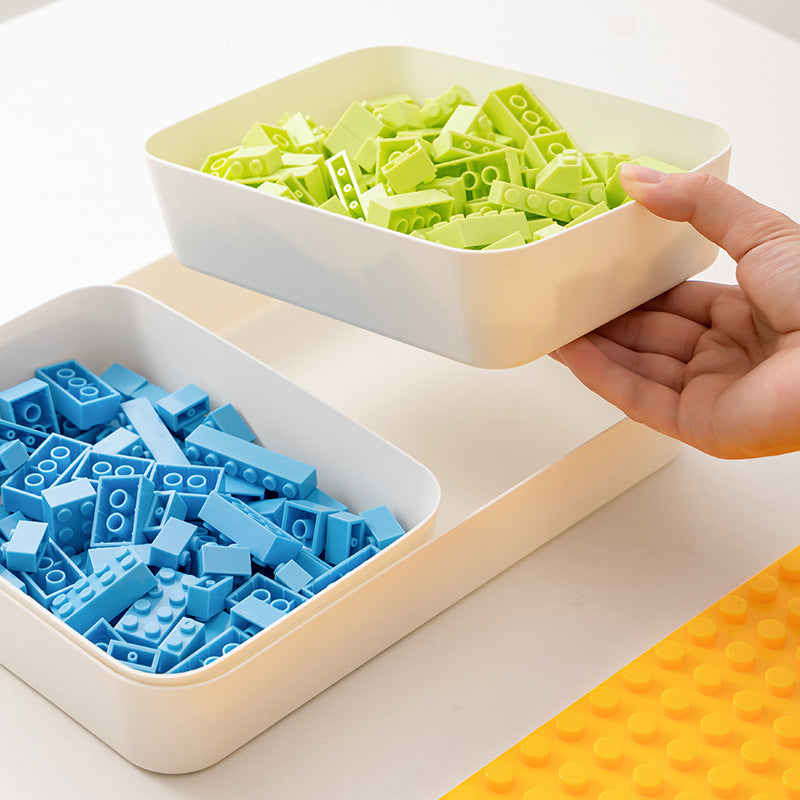 Children's toy parts sorting box Lego storage box Plastic stackable small particle building block partition storage box
