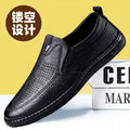 New arrival business hole cool leather shoes men's casual wedding groom british sandals summer breathable youth pointed toe men's shoes
