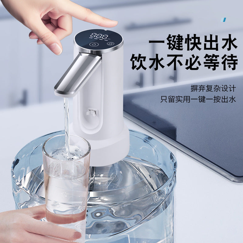 For home water pump displays power level and child lock to prevent children from accidentally touching the desktop barrel. rechargeable home use