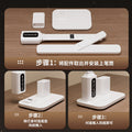 Foldable large clock full spectrum desk lamp - eye protection bedside lamp for students, study, dormitory, and reading